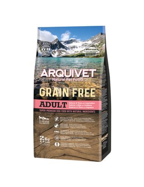 Arquivet-Pienso para perros-Grain Free-Adult-Salmón y atún-2 kg 