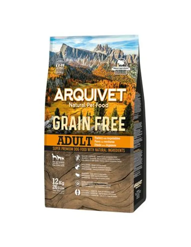 Arquivet-Pienso para perros-Grain Free-Adult-Pavo-12 kg 
